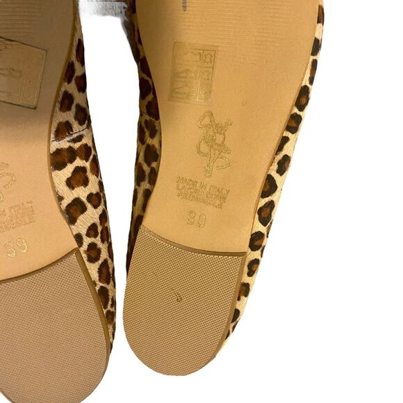 Patricia Green Ballerina Flats Sz EU 39 Made In Italy Animal Leather Mob Wife - Picture 7 of 9